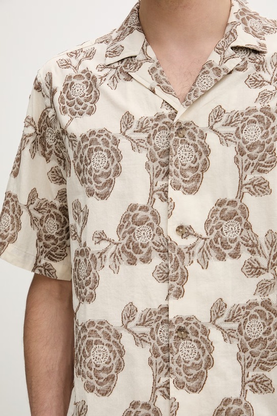 Les Deux koszula męska bawełniana Lesley 1001376 beżowy