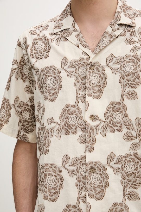 Les Deux koszula męska bawełniana Lesley 1001376 beżowy