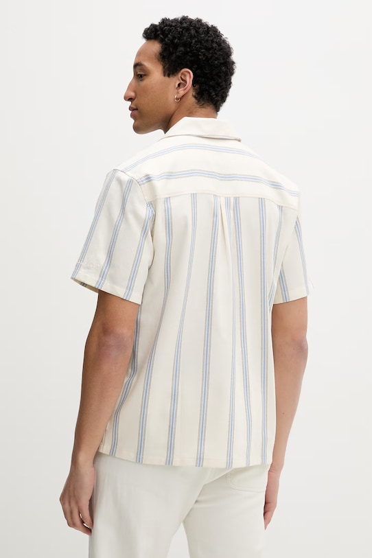 Oblečenie Les Deux pánska bavlnená košeľa Lawson 1001389 béžová