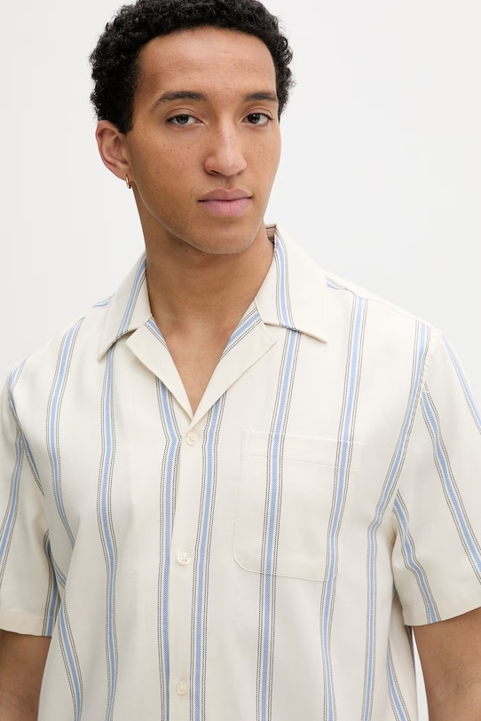 Les Deux pánska bavlnená košeľa Lawson béžová 1001389