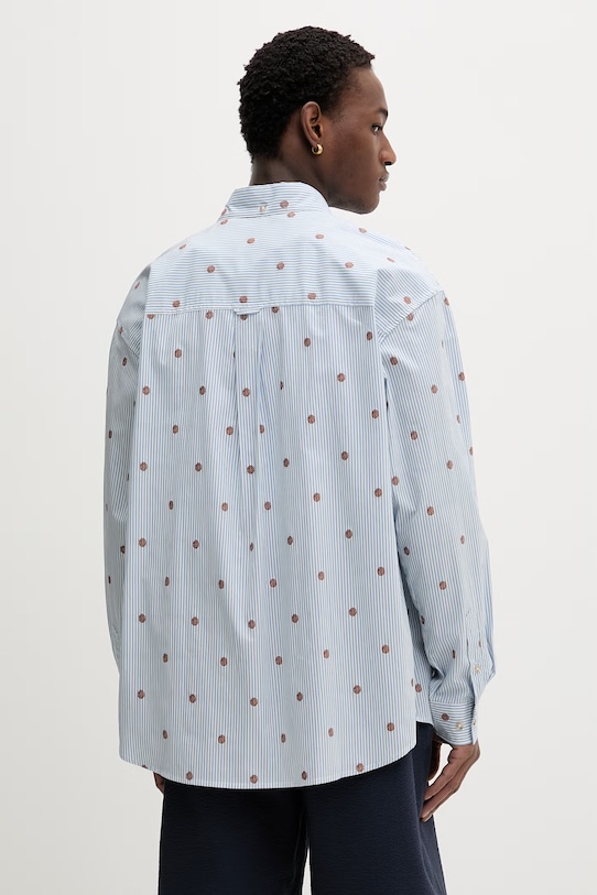 Odzież Les Deux koszula męska bawełniana Kolton 1001608 niebieski