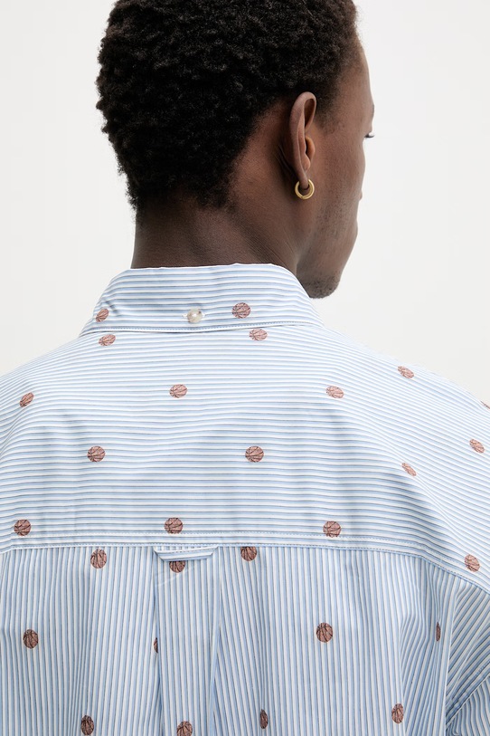 Les Deux koszula męska bawełniana Kolton 1001608 niebieski
