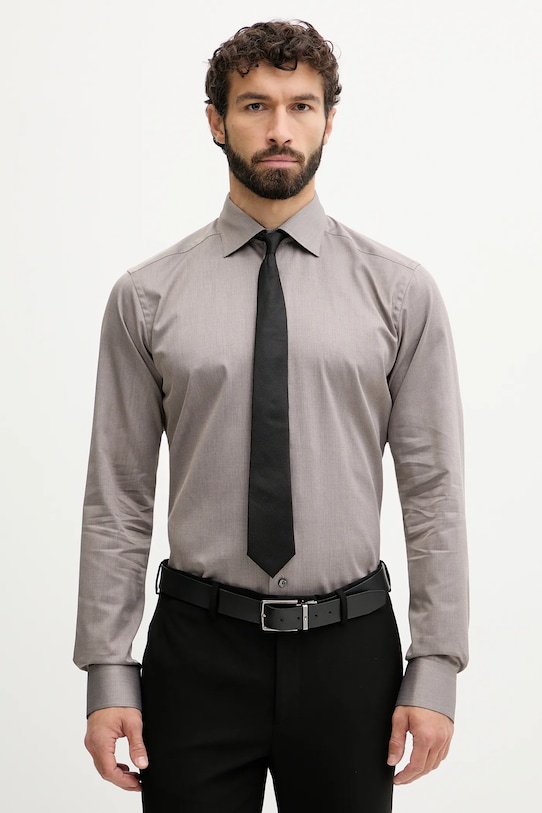 Eton koszula bawełniana bawełna beżowy 100014608