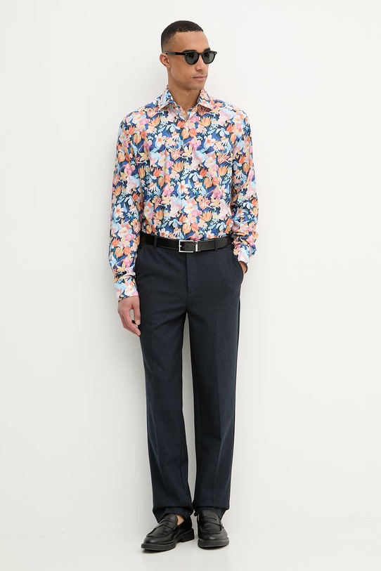 Eton koszula męska z bawełny 100014842 granatowy SS26