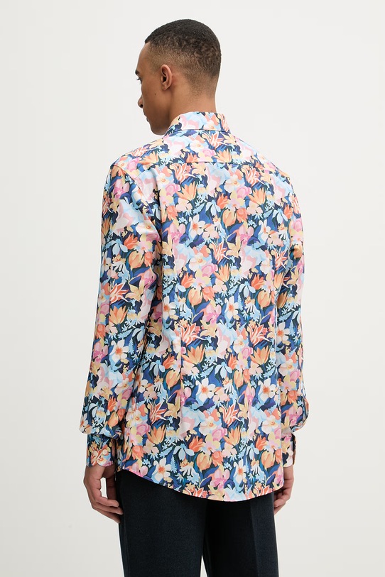 Odzież Eton koszula męska z bawełny 100014842 granatowy