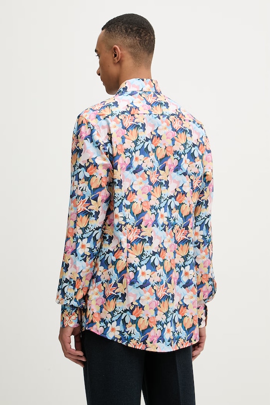 Odzież Eton koszula męska z bawełny 100014842 granatowy