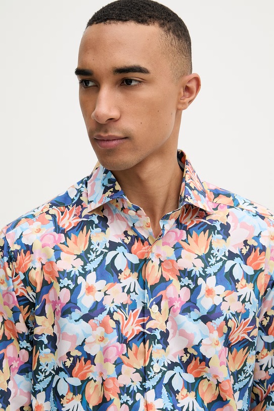 Eton koszula męska z bawełny granatowy 100014842