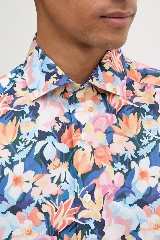 Eton koszula męska z bawełny 100014842 granatowy