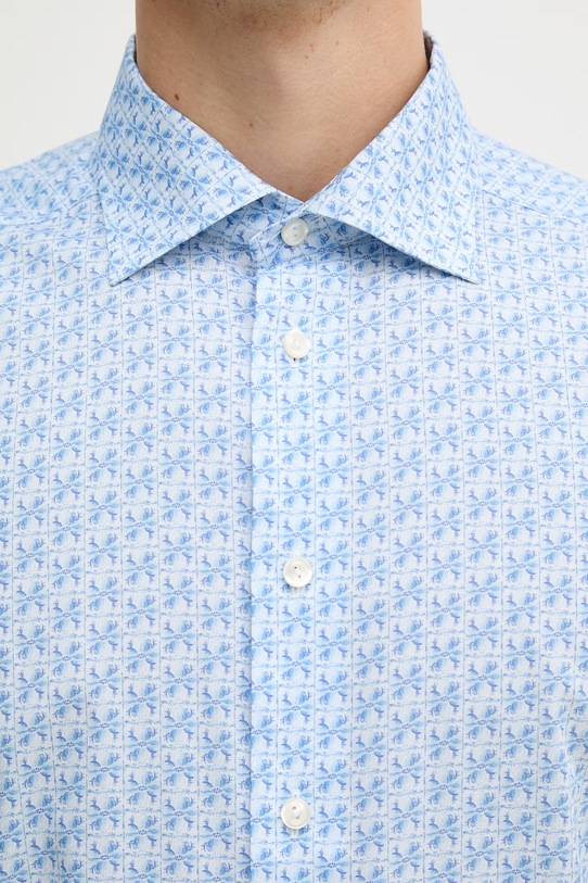 Eton koszula męska bawełniana 100014845 niebieski