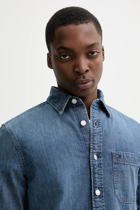 Τζιν πουκάμισο Tommy Jeans DM0DM22303 μπλε