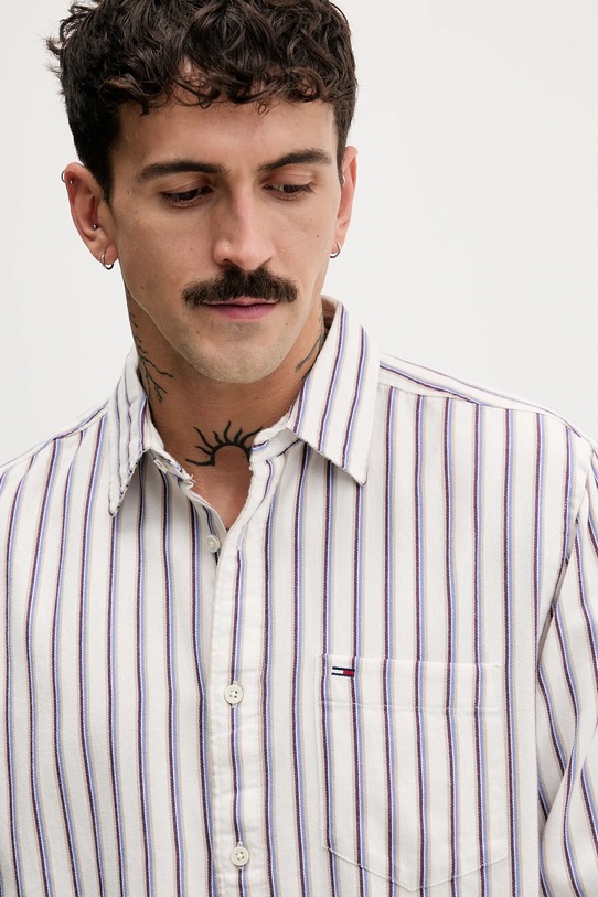 Tommy Jeans koszula bawełniana beżowy DM0DM22406