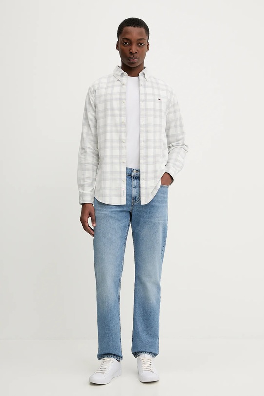 Tommy Jeans koszula sztruksowa DM0DM22408 biały SS26