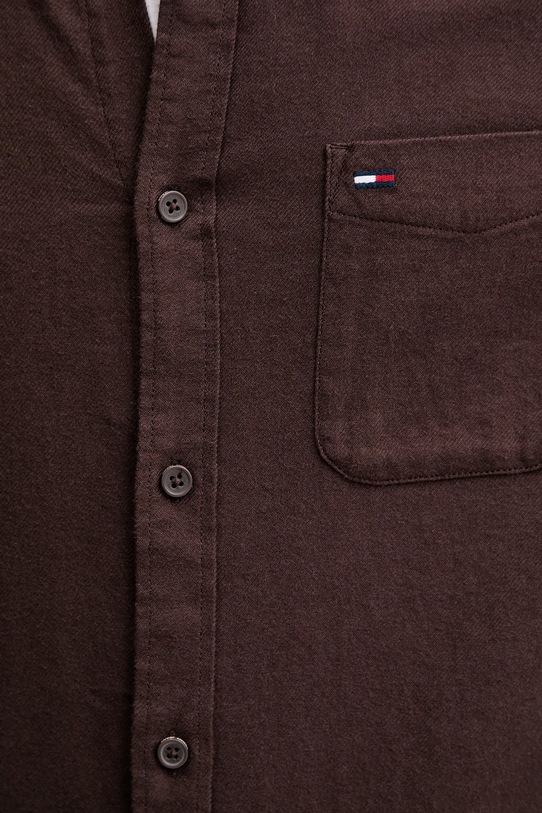 Tommy Jeans koszula bawełniana DM0DM22838 brązowy