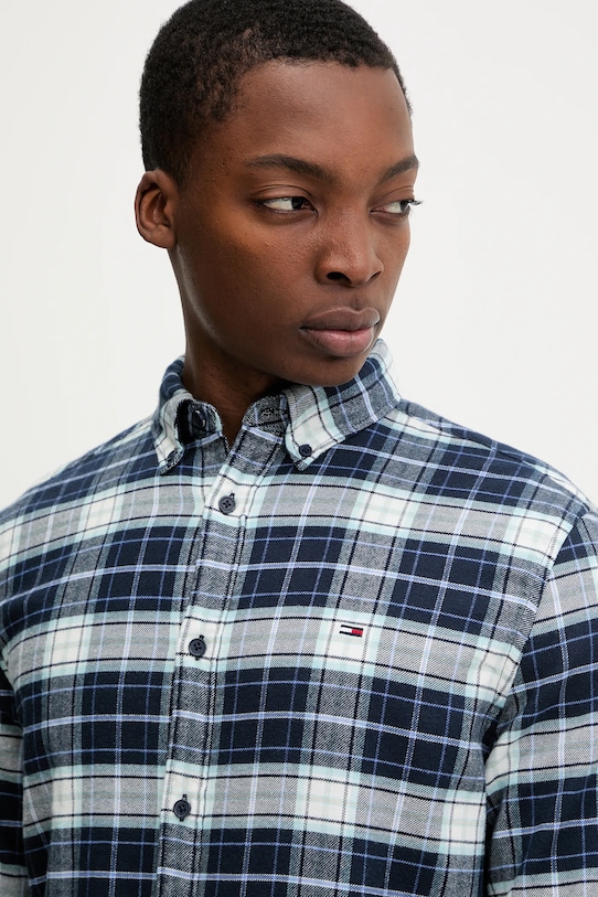 Tommy Jeans koszula bawełniana granatowy DM0DM22839