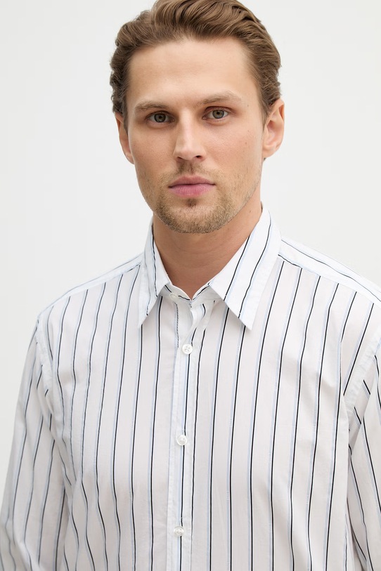 Βαμβακερό πουκάμισο BOSS Orange Relegant_6_M λευκό 50553704