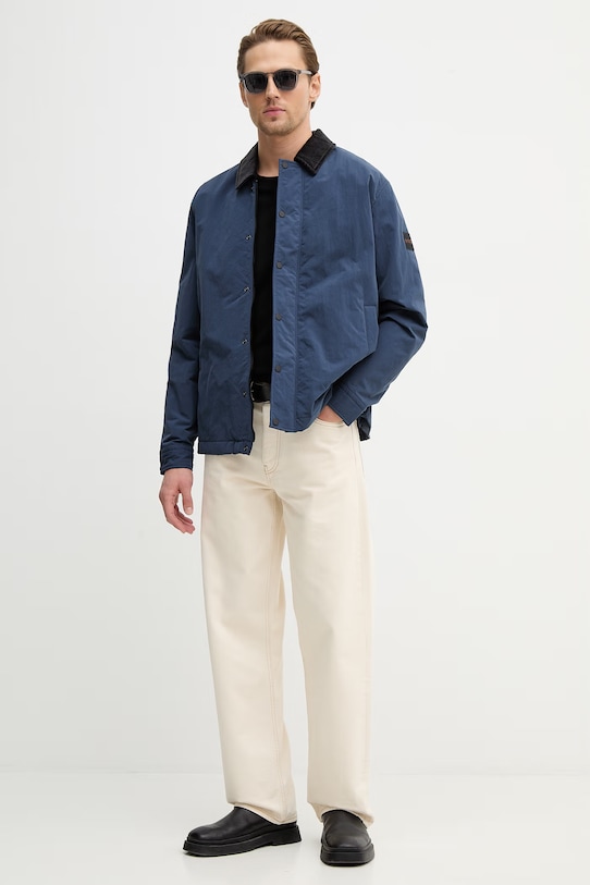 BOSS Orange kurtka Leldon-zip_M 50555367 granatowy SS26