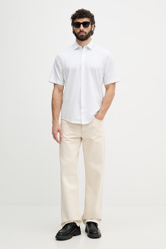 BOSS Green pánska bavlnená košeľa ST_Excurse S 50554450 modrá SS26