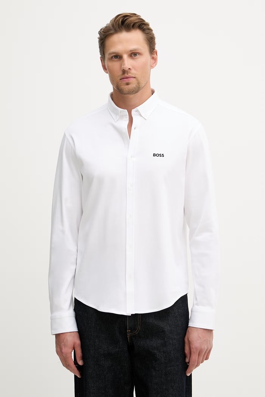 BOSS Green koszula męska bawełniana ST_Motion L biały 50555946