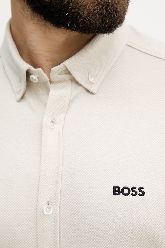BOSS Green koszula męska bawełniana ST_Motion L 50555946 beżowy
