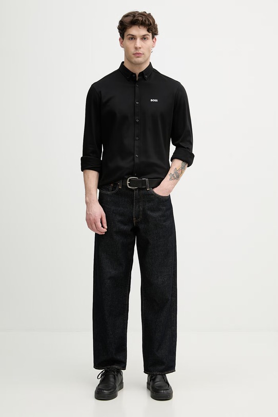 BOSS Green koszula męska bawełniana ST_Motion L 50555946 czarny SS26