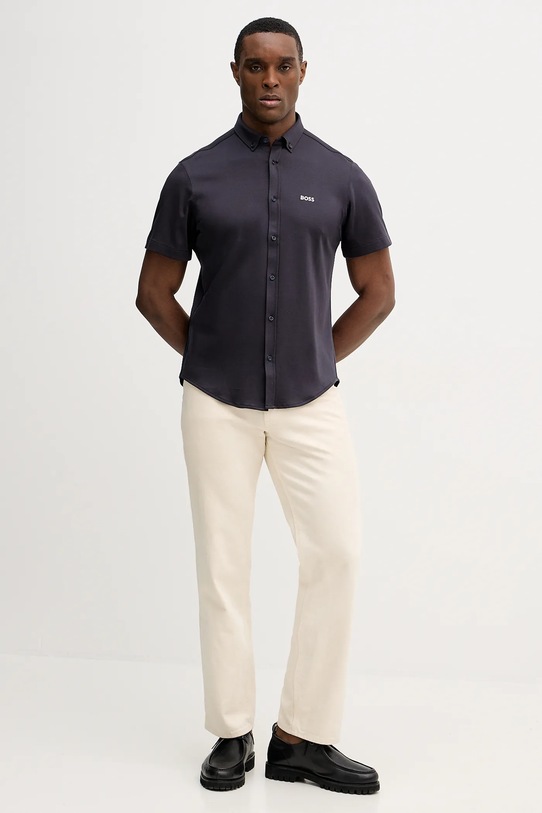 Памучна риза BOSS Green ST_Motion S 50555951 тъмносин SS26