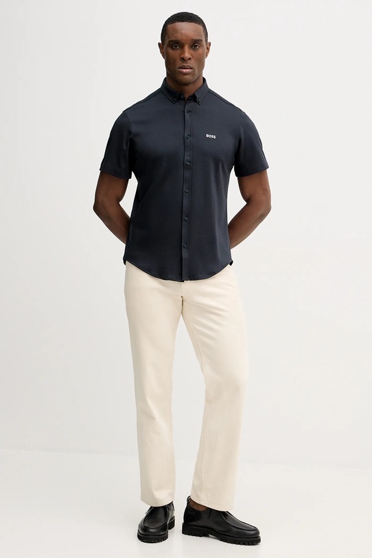 BOSS Green koszula bawełniana ST_Motion S 50555951 granatowy SS26