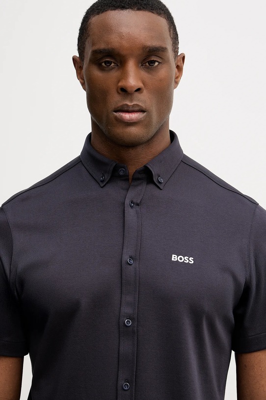 Памучна риза BOSS Green ST_Motion S тъмносин 50555951