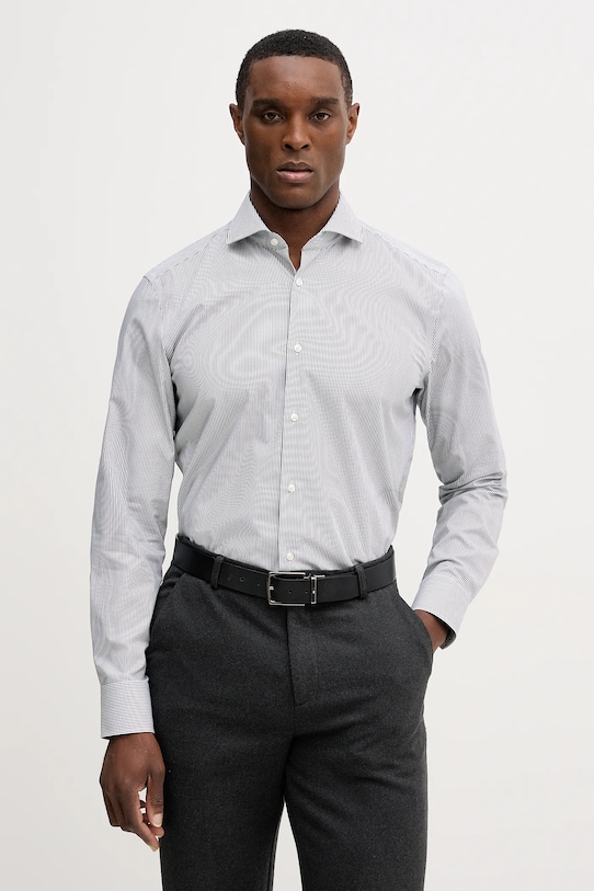 BOSS koszula bawełniana H-HANK-SP-B1-C1-261 klasyczny granatowy 50555977