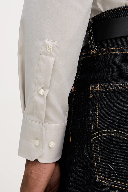 BOSS koszula bawełniana 50555982 beżowy