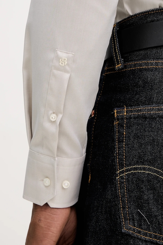 BOSS koszula bawełniana 50555982 beżowy