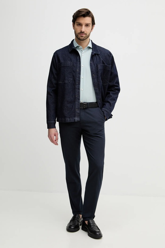 BOSS koszula bawełniana H-HANK-SP-B1-C1-261 50555982 zielony SS26