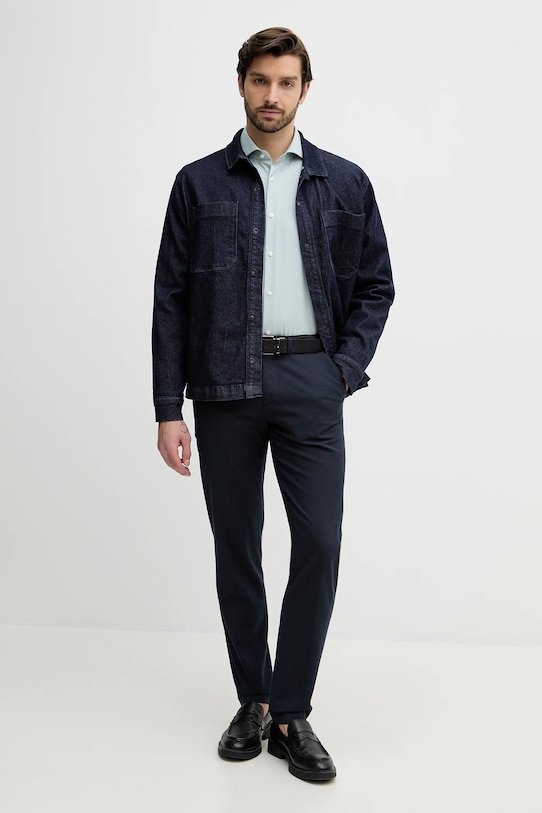 BOSS koszula bawełniana H-HANK-SP-B1-C1-261 50555982 zielony SS26