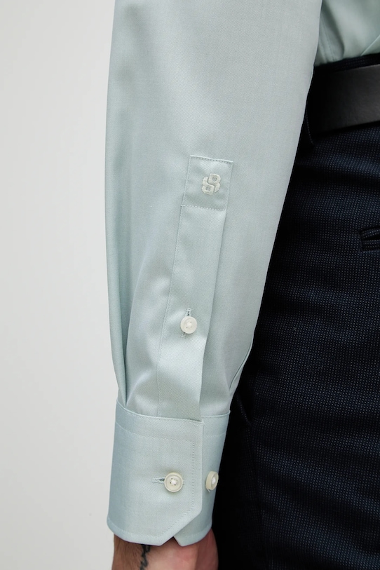 BOSS koszula bawełniana H-HANK-SP-B1-C1-261 50555982 zielony