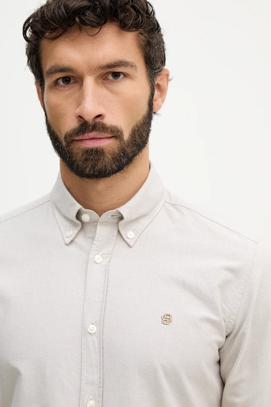 Βαμβακερό πουκάμισο BOSS H-ROAN-BD-E-C1-261 μπεζ 50555944