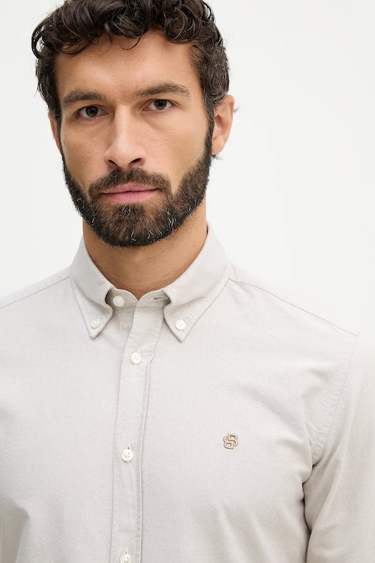 Βαμβακερό πουκάμισο BOSS H-ROAN-BD-E-C1-261 μπεζ 50555944