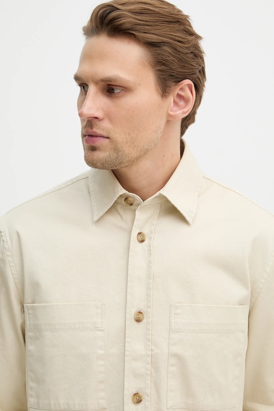 BOSS koszula bawełniana H-OWEN-K-2PP-261 beżowy 50556121