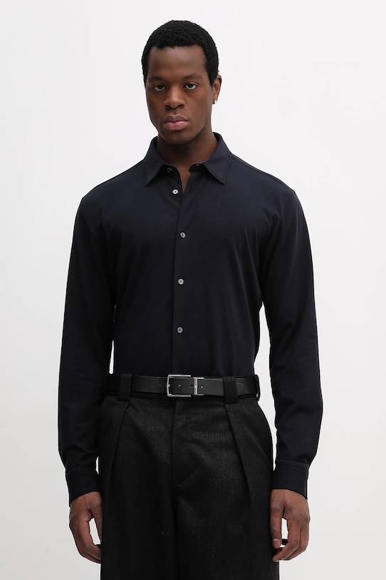 Košulja BOSS C-ROAN-K-F-C3-261 bez uzorka mornarsko plava 50559795