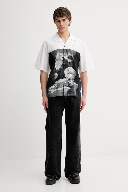 Hugo Blue koszula bawełniana HUGO x Jujutsu Kaisen 50558976 beżowy SS26