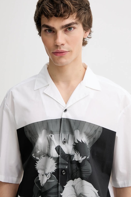 Hugo Blue koszula bawełniana HUGO x Jujutsu Kaisen beżowy 50558976