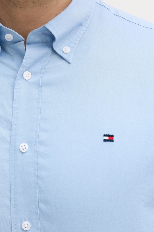 Tommy Hilfiger koszula bawełniana niebieski MW0MW40529