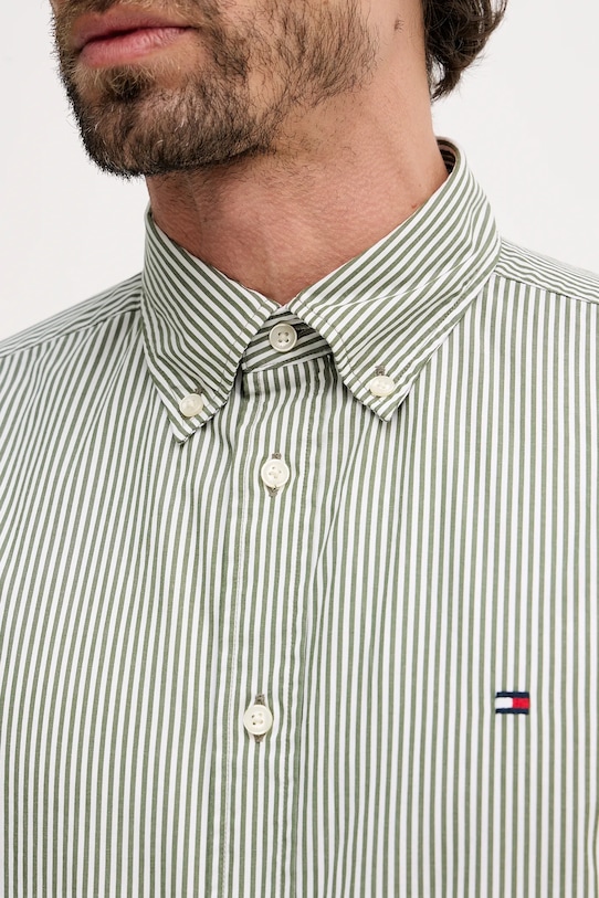 Tommy Hilfiger koszula bawełniana MW0MW41403 zielony
