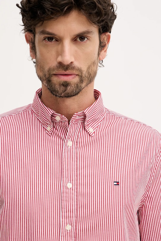 Tommy Hilfiger koszula bawełniana czerwony MW0MW41403