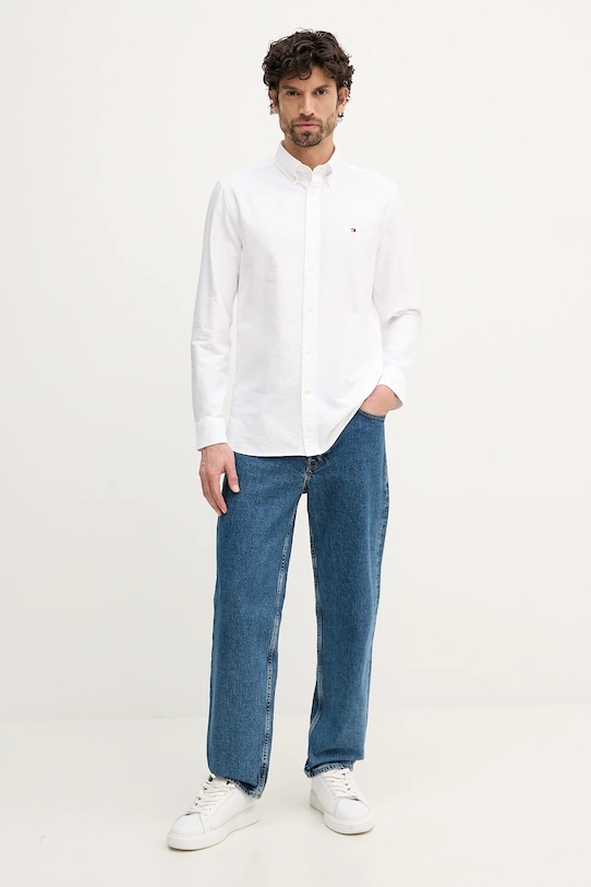 Tommy Hilfiger koszula bawełniana MW0MW41683 biały SS26