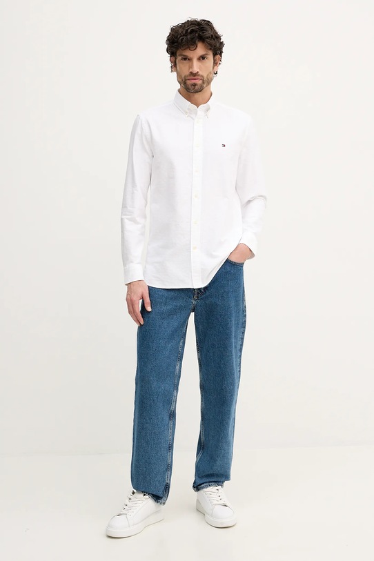 Tommy Hilfiger koszula bawełniana MW0MW41683 biały SS26