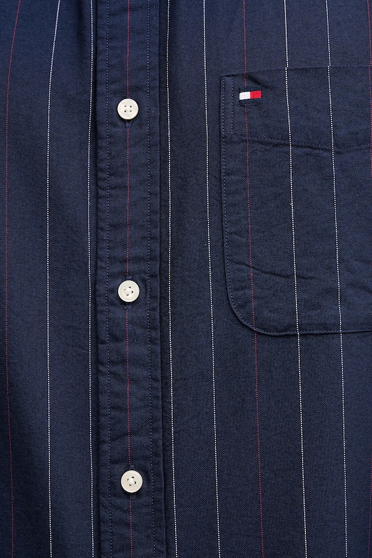 Βαμβακερό πουκάμισο Tommy Hilfiger MW0MW41694 σκούρο μπλε