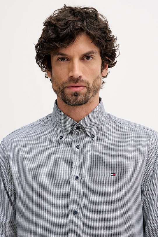 Tommy Hilfiger koszula bawełniana granatowy MW0MW41700