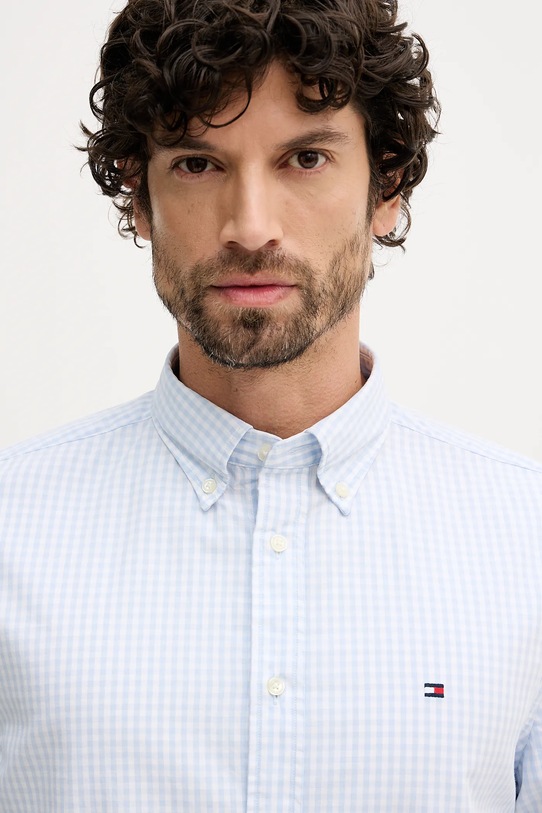 Tommy Hilfiger koszula bawełniana niebieski MW0MW41713