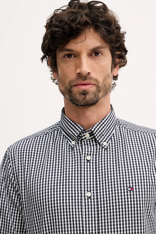 Tommy Hilfiger koszula bawełniana czarny MW0MW41713