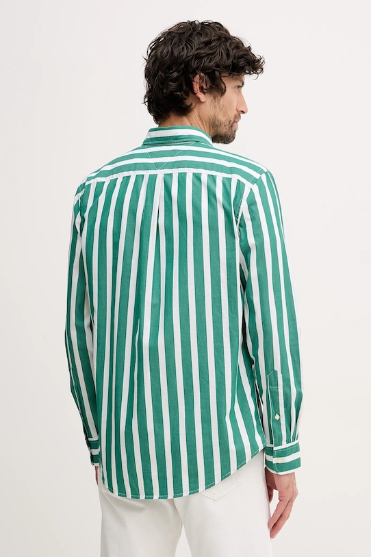 Odzież Tommy Hilfiger koszula bawełniana MW0MW41715 zielony