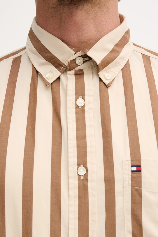 Tommy Hilfiger koszula bawełniana MW0MW41715 brązowy